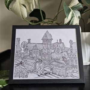 San Francisco California Art Original Drawing